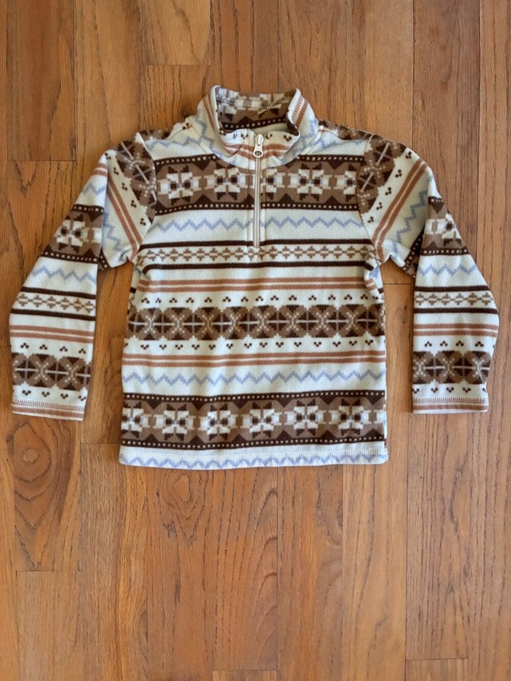 The Children's Place Toddler Fair Isle Quarter Zip Fleece 4T